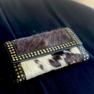 Buzzard brand calf skin wallet womens
